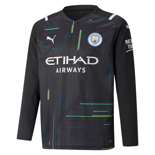 Thailand Trikot Manchester City Torwart ML 2021-2022 Schwarz Günstige Fußballtrikots